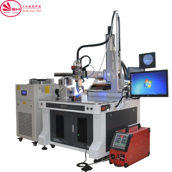 Machine de soudage laser de type automatique 2000W/1500W pour l'aluminium, le cuivre et l'acier inoxydable avec fils d'alimentation